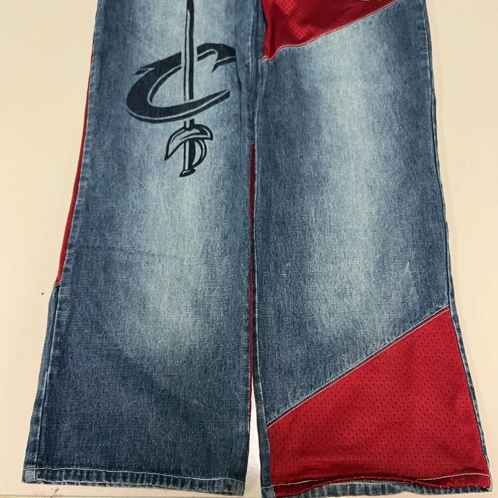 UNK Denim NBA Cleveland Cavaliers LeBron James Jeans Mens 36x32 Baggy Y2K
